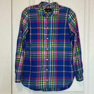J. Crew Multicolor Plaid Button Down Shirt